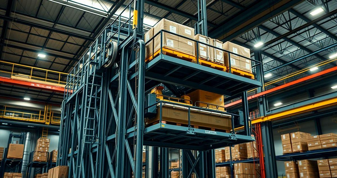 Elevador de carga industrial como solução eficiente para o transporte de mercadorias
