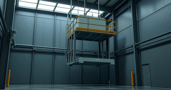 Elevador de Carga Pequeno para Otimização de Espaços