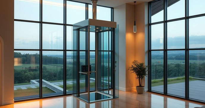 Elevador residencial vidro traz modernidade e praticidade para sua casa